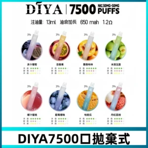 DIYA叮啞7500口拋棄式可充電大容量一次性電子煙