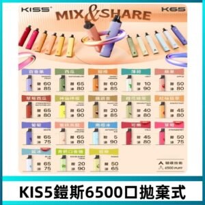 鎧斯KIS5一次性 6500口磁吸式 自由混搭拋棄式電子煙#18個口味#